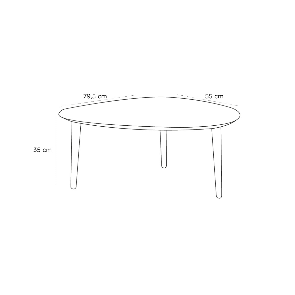 Schéma du produit Table basse Woodies PM