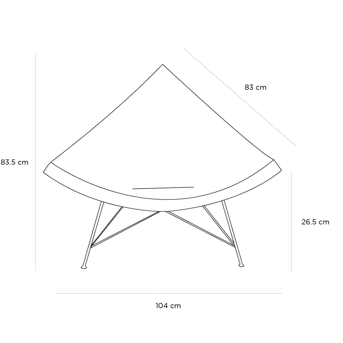 Product schematic Fauteuil Coconut