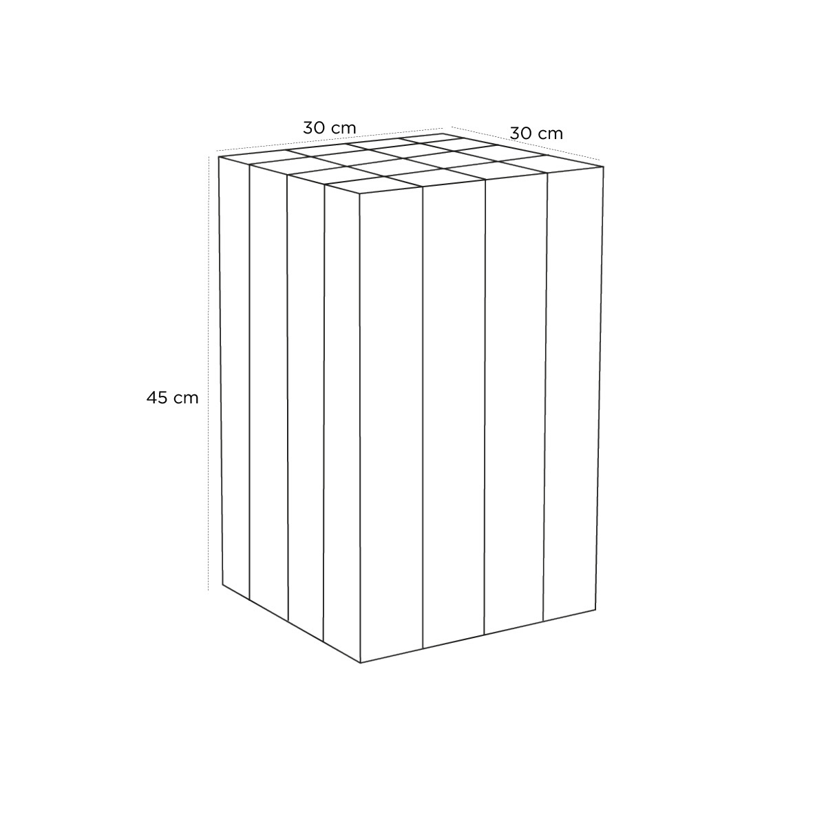 Schéma du produit Stèle Wood 30 x 45