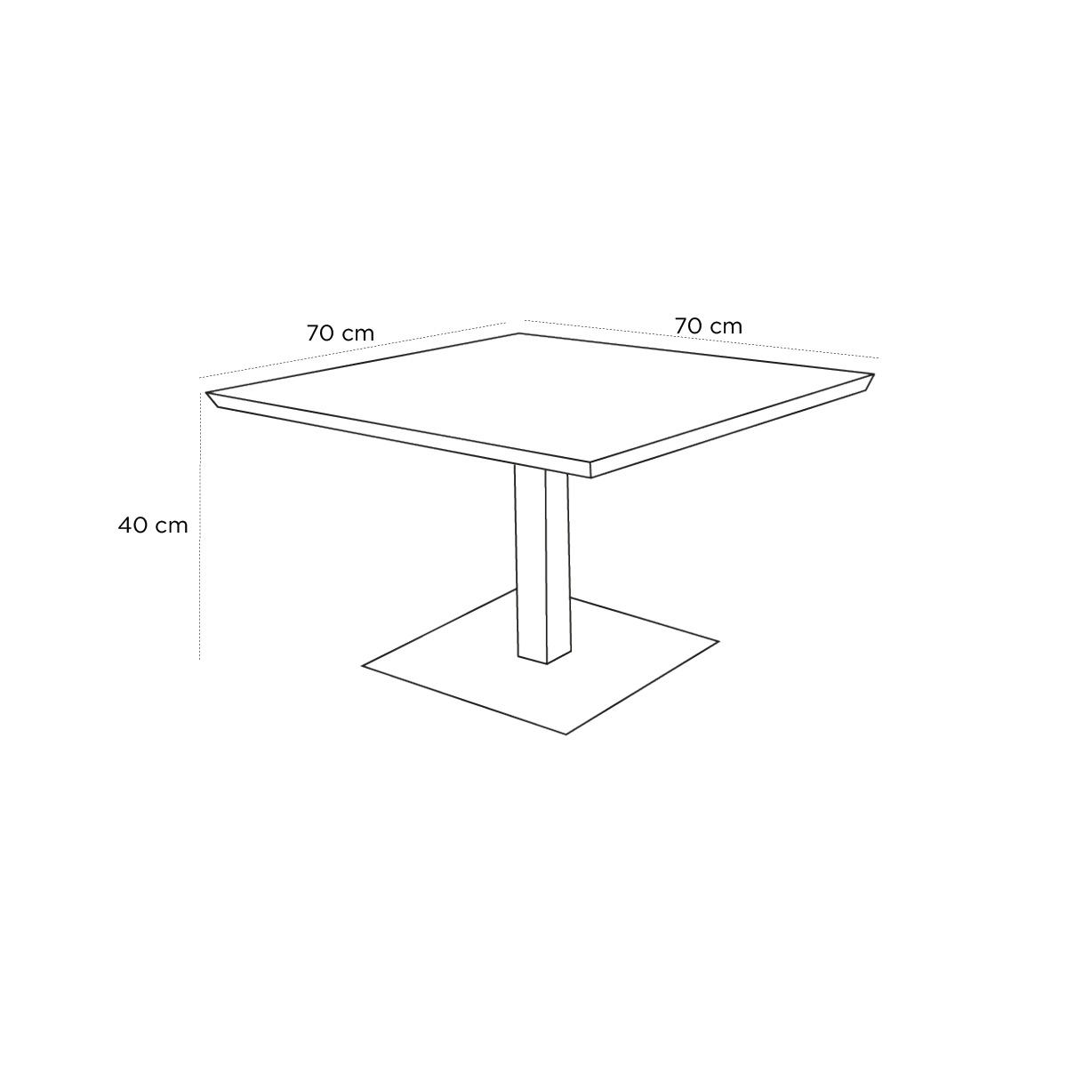 Product schematic Table basse Marielle Noir