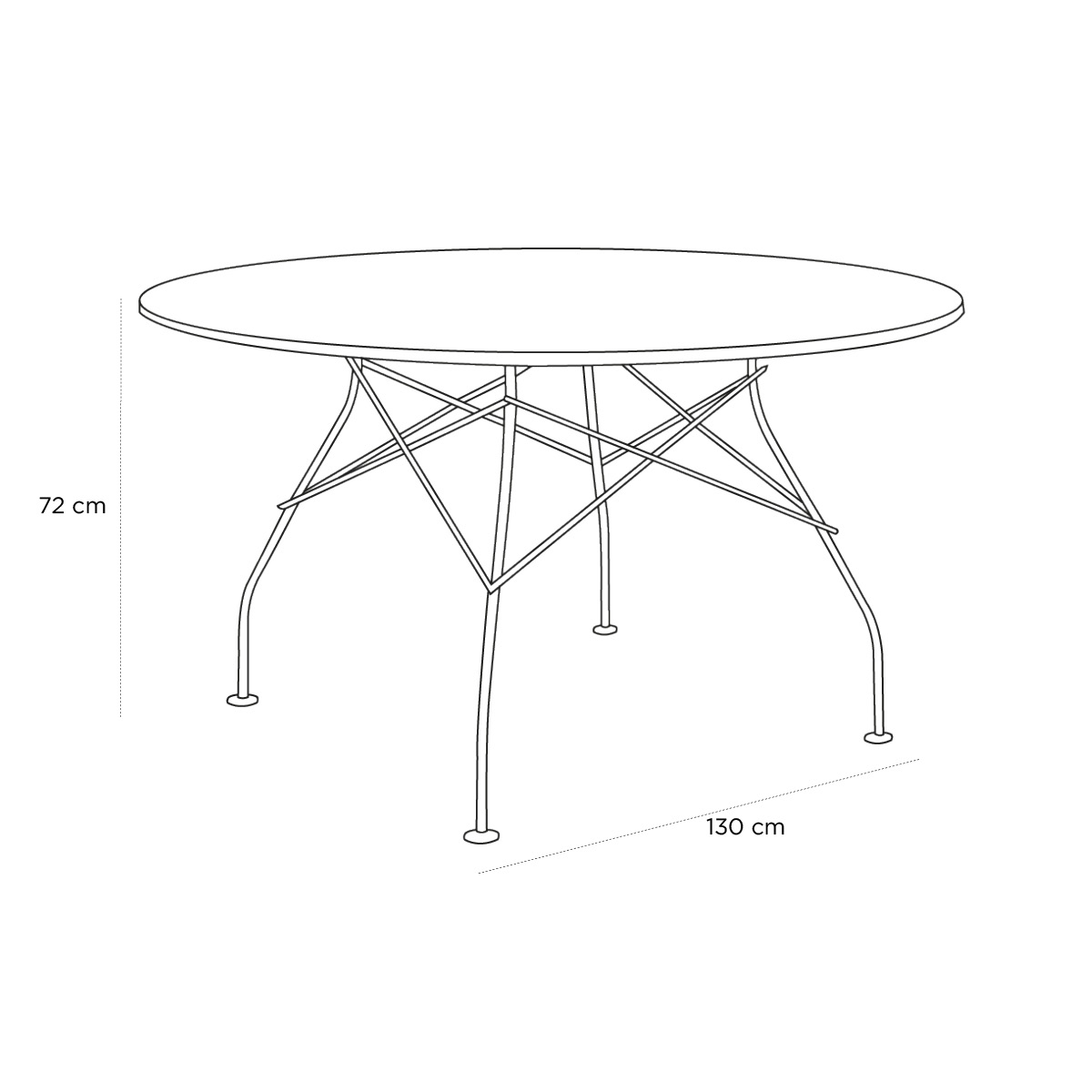 Product schematic Table Bohème Ronde