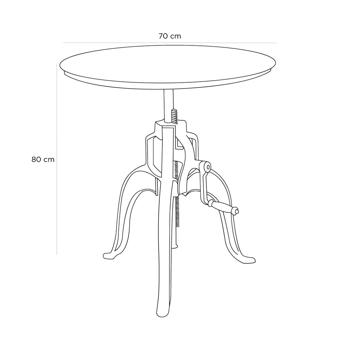 Product schematic Guéridon Wandle