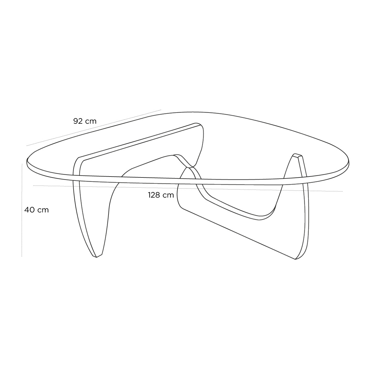 Product schematic Table basse Coffee Noir