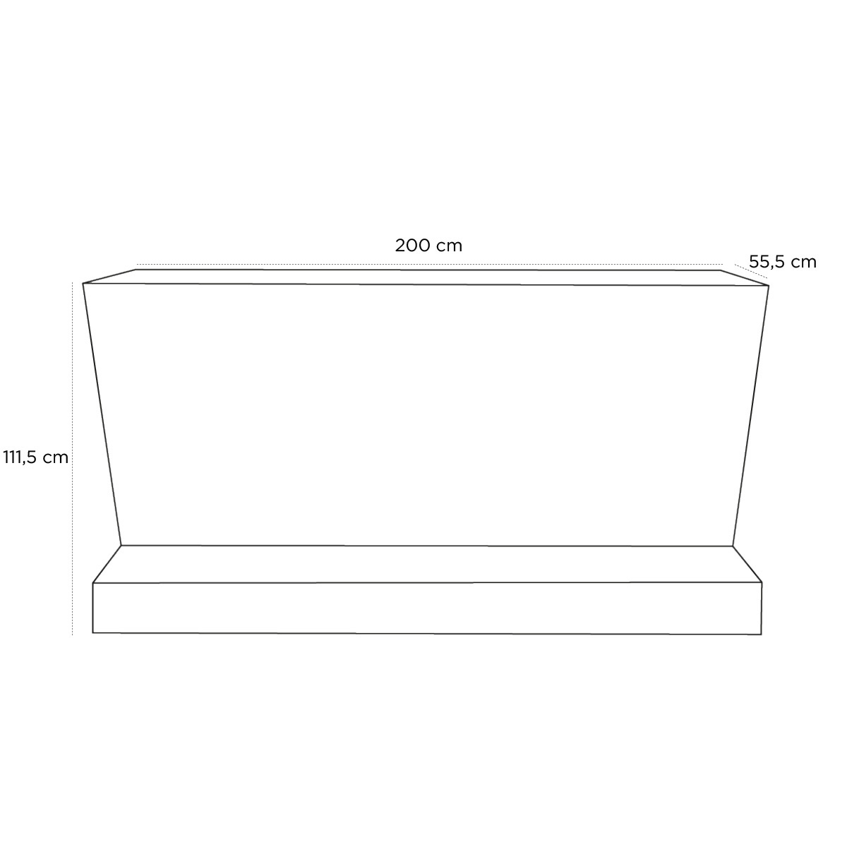 Product schematic Bar Mob Droit