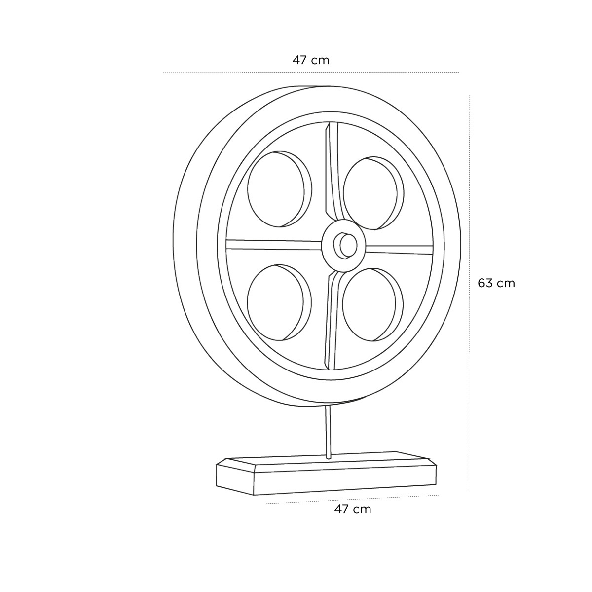 Product schematic Réa 4 Trous