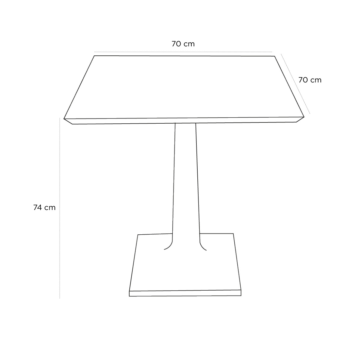 Product schematic Guéridon Tronc