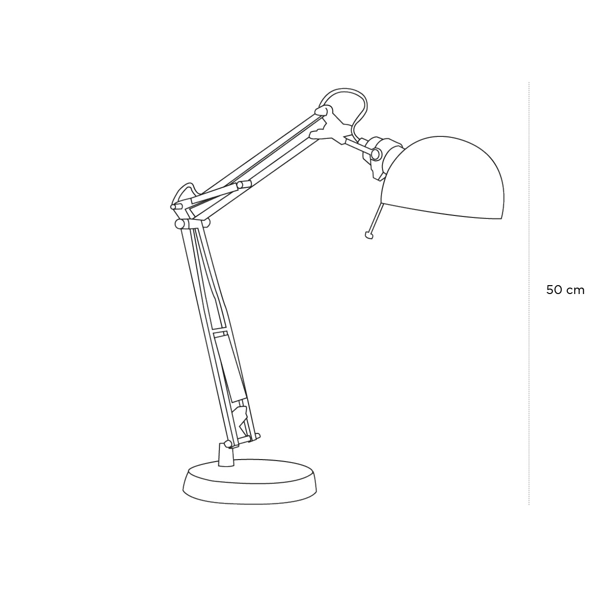 Schéma du produit Lampe G20 Chrome