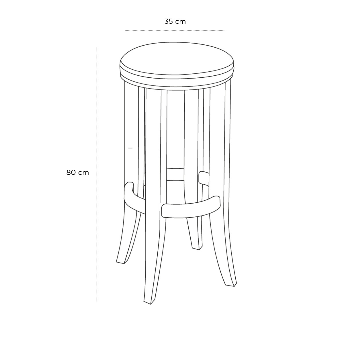 Product schematic Tabouret Avenue