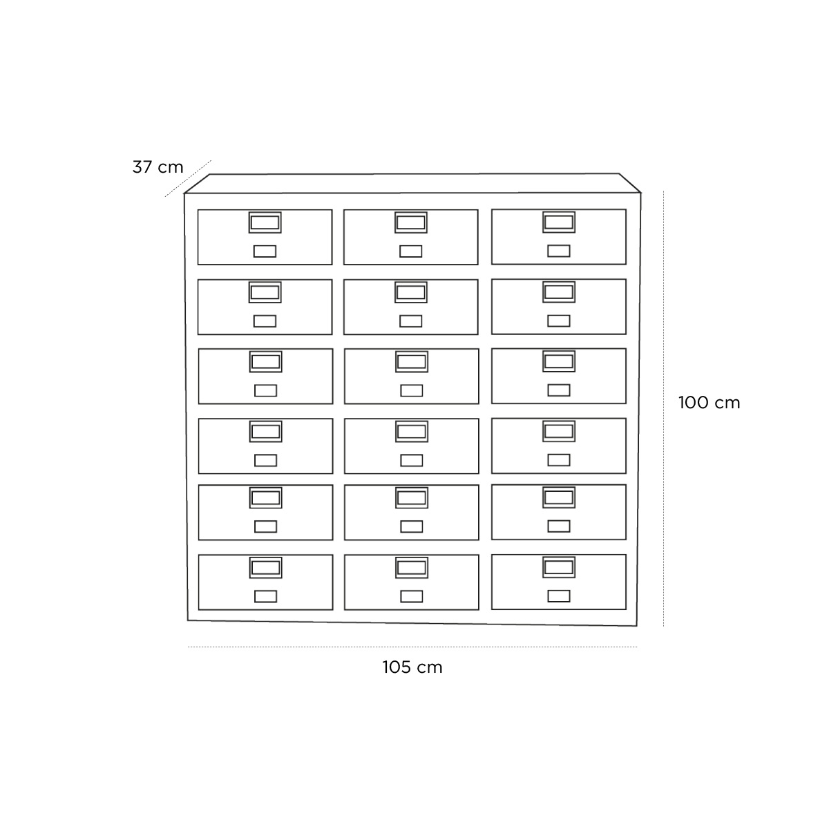 Product schematic Commode Industrielle