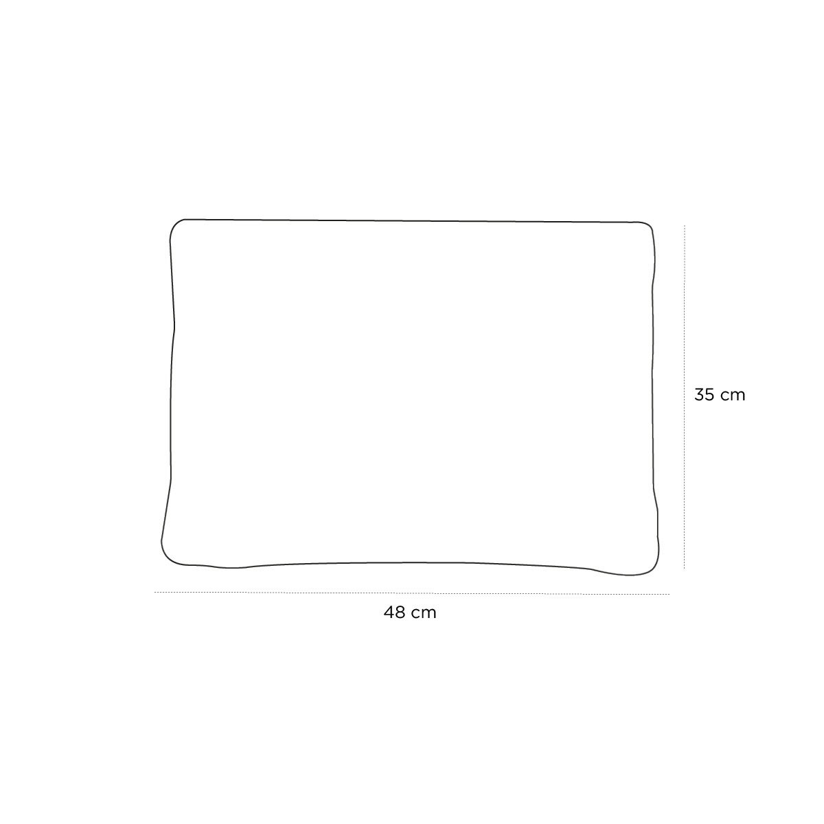 Product schematic Coussin Betty Beige