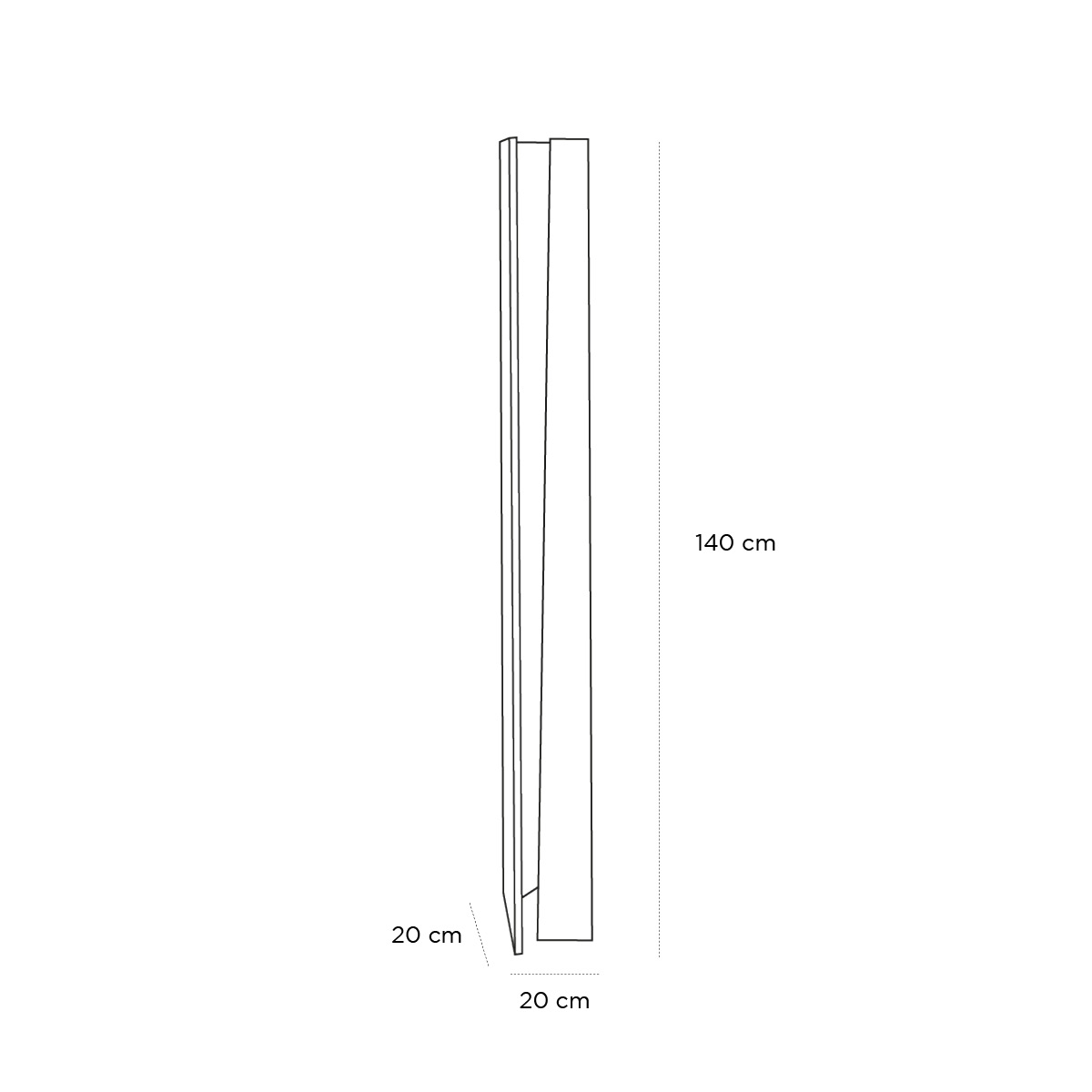 Product schematic Lampadaire Elagone