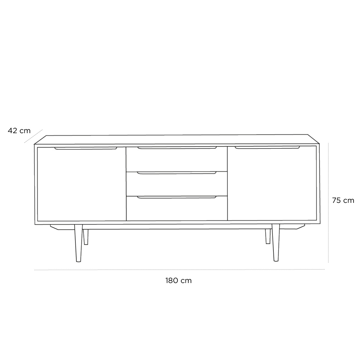 Product schematic Enfilade Vintage Portobello