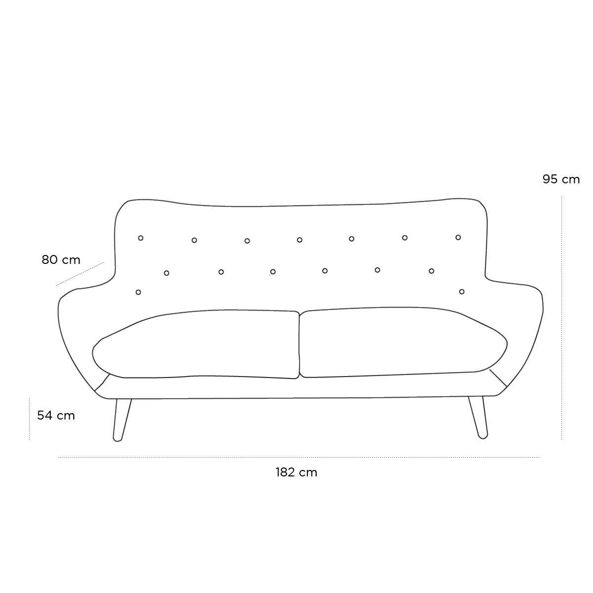 Product schematic Canapé Breyton