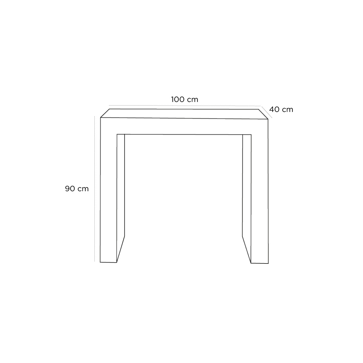 Product schematic Console Firenze PM