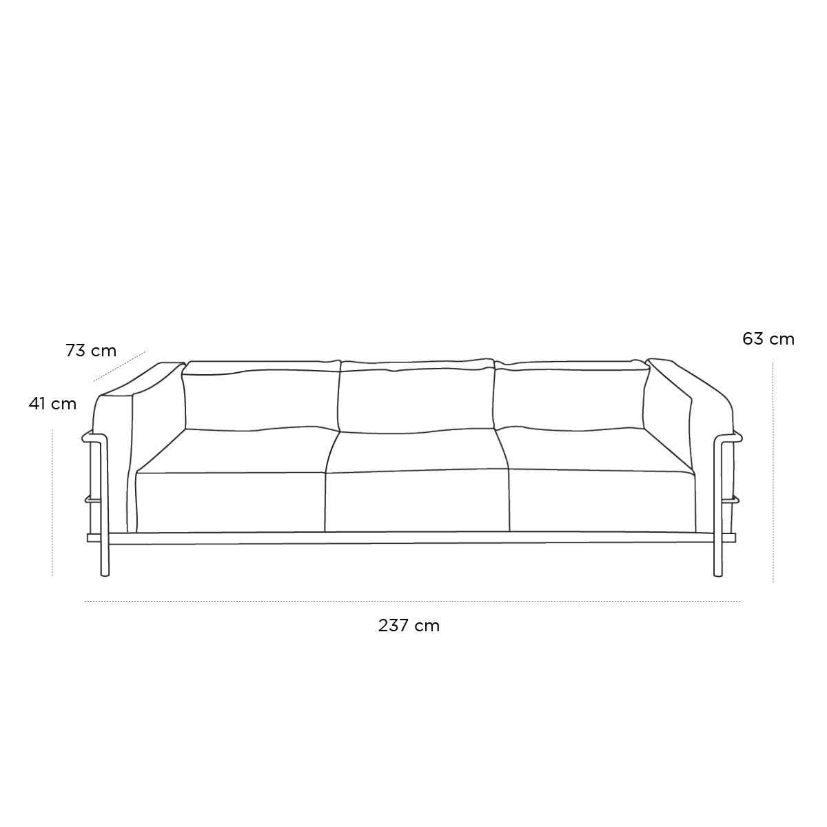 Product schematic Canapé LC3