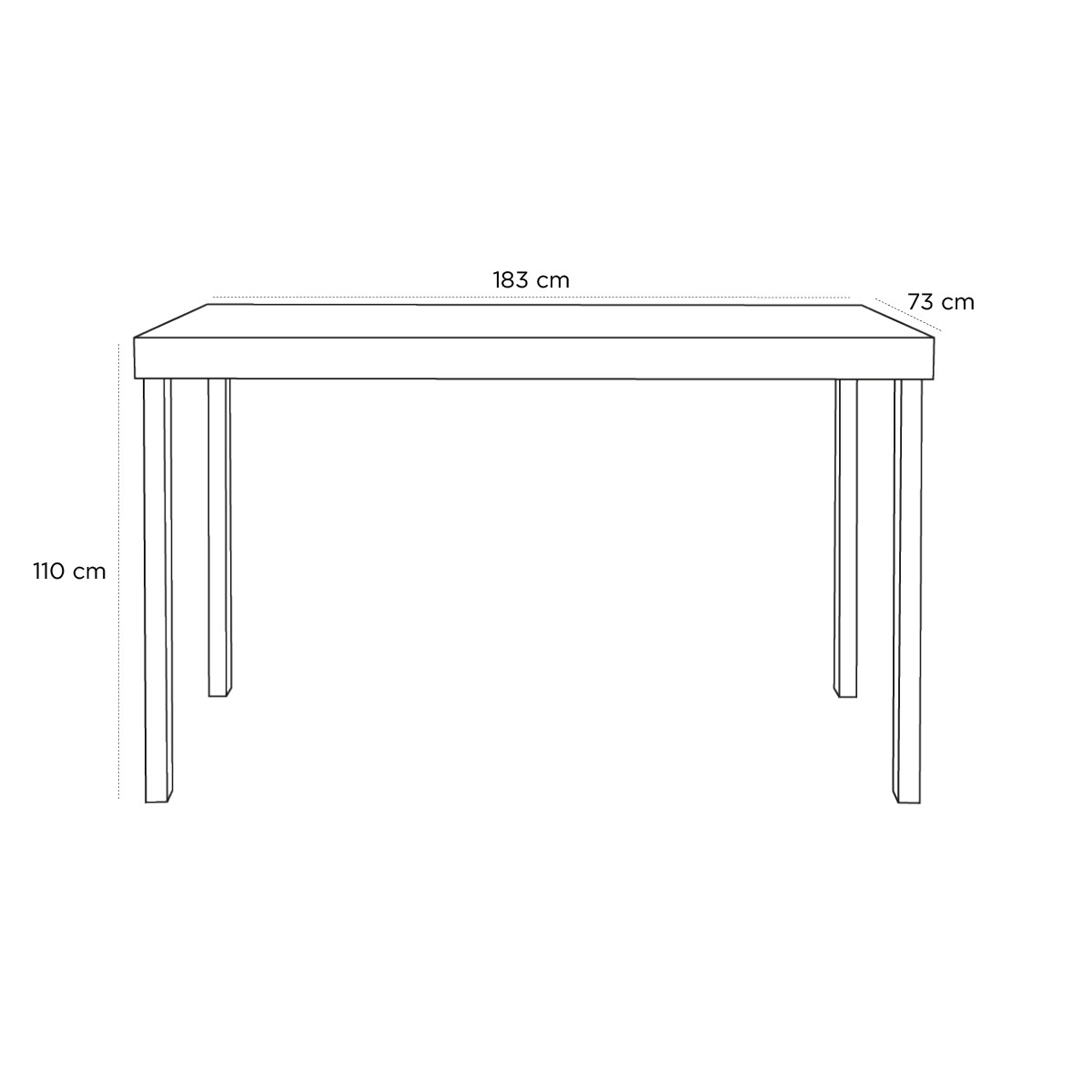 Product schematic Mange-debout Capot Marielle Dessus Bois