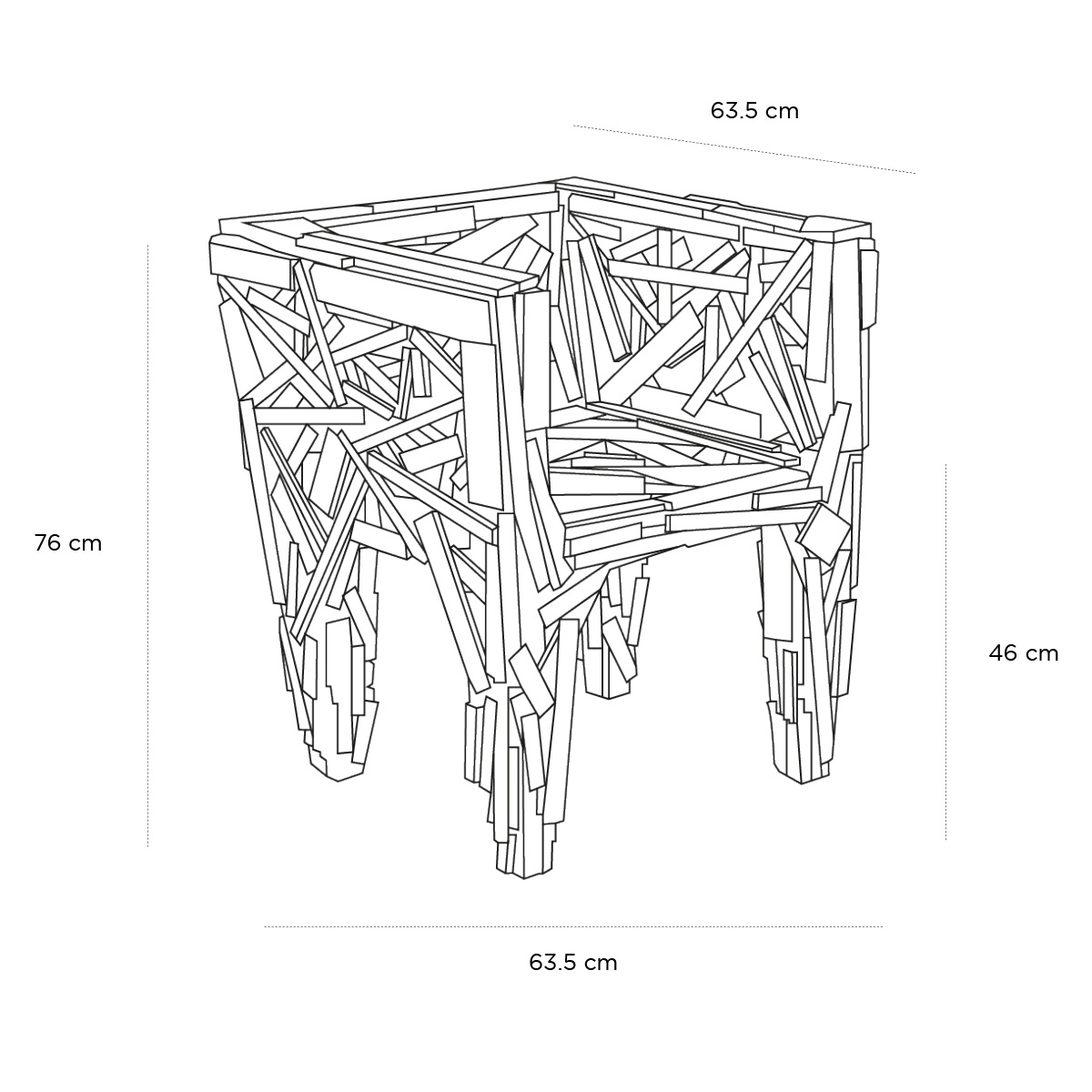 Product schematic Fauteuil Favela