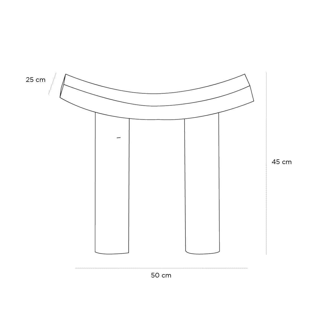 Product schematic Pouf Mokuzai