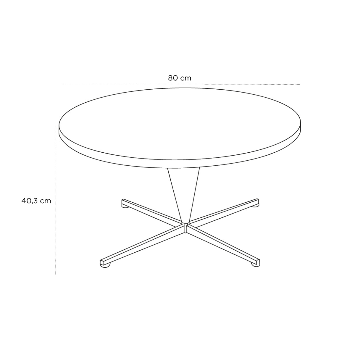 Product schematic Table basse Cone