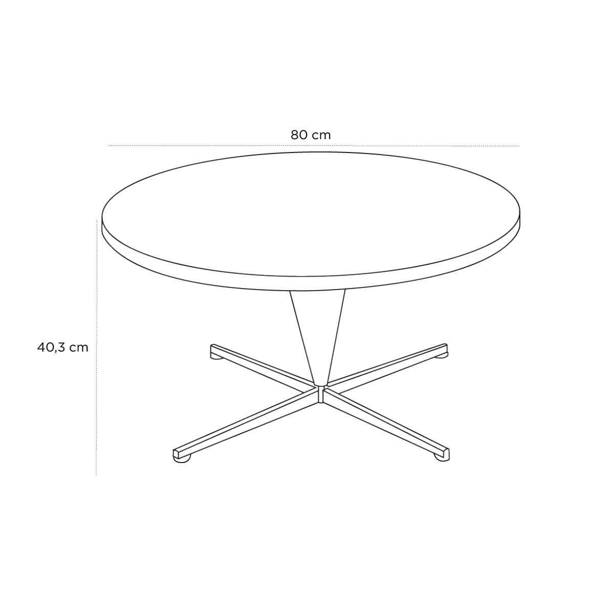 Schéma du produit Table basse Cone