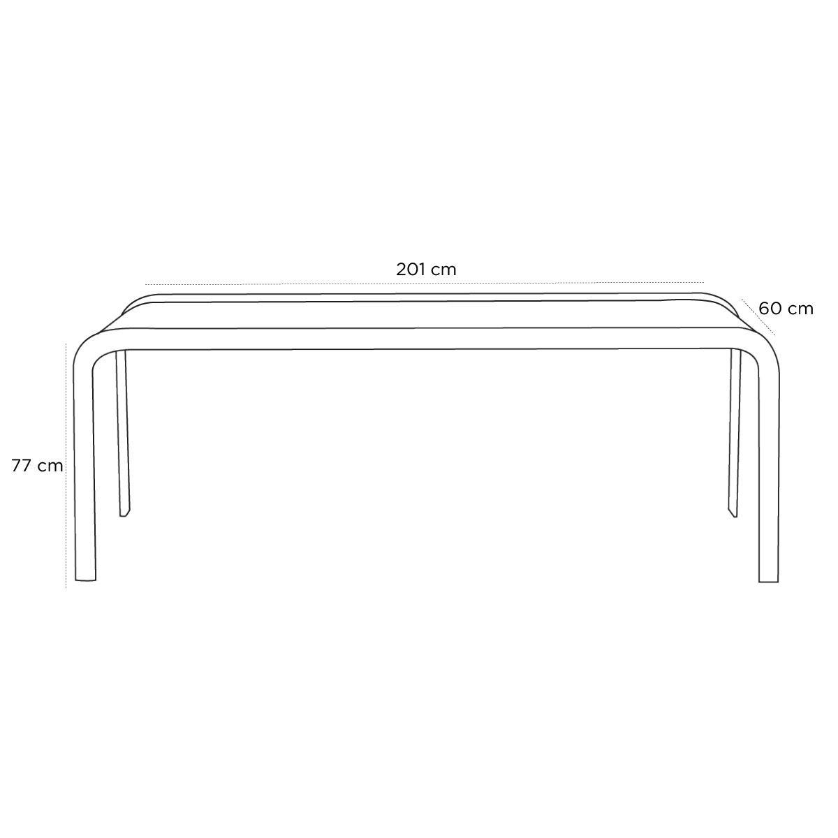 Product schematic Console Nautilus Rivetée