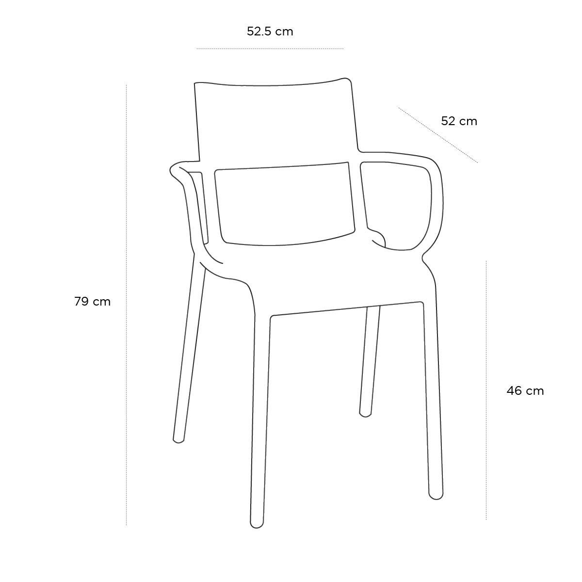 Schéma du produit Chaise Generic A Blanc