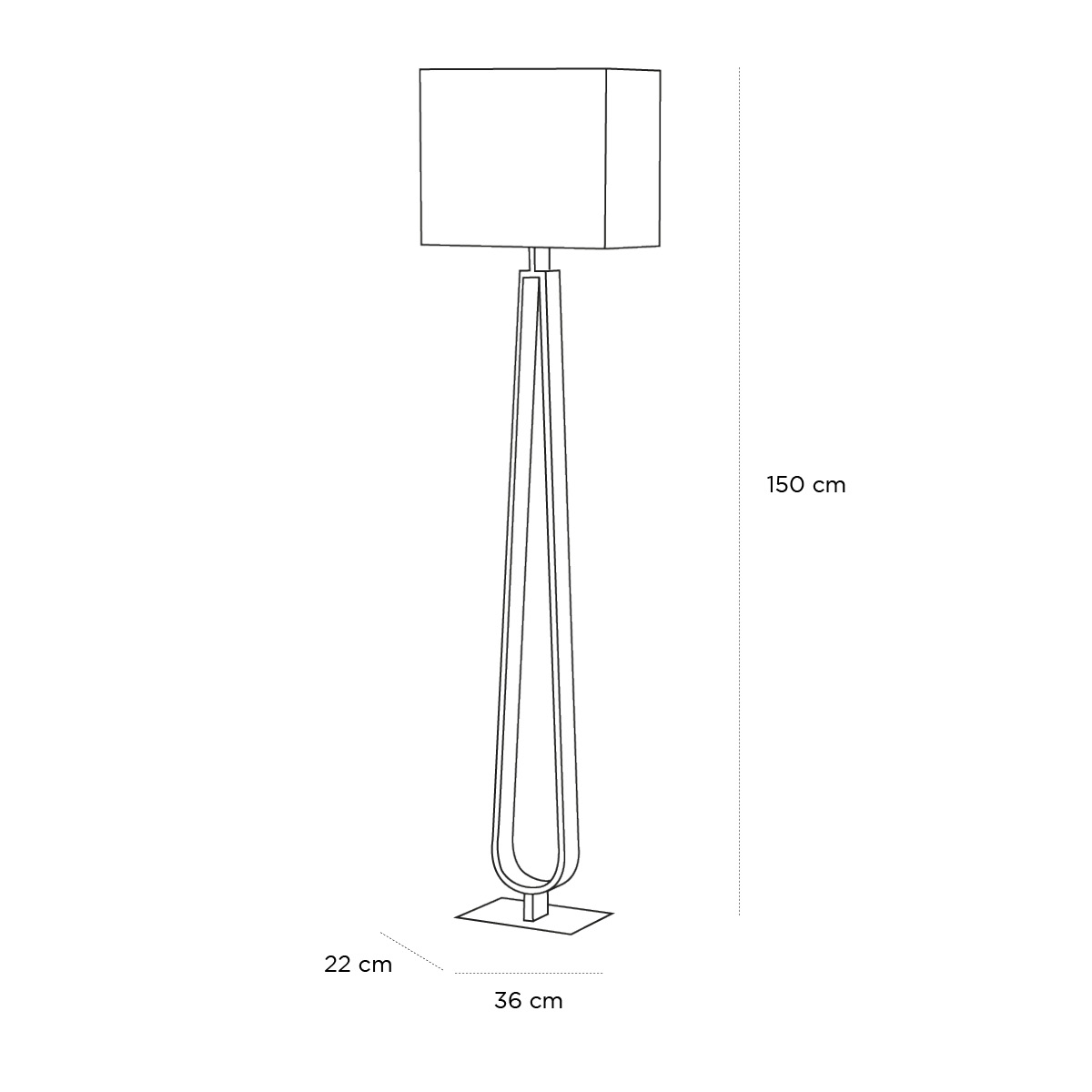 Product schematic Lampadaire Klabb