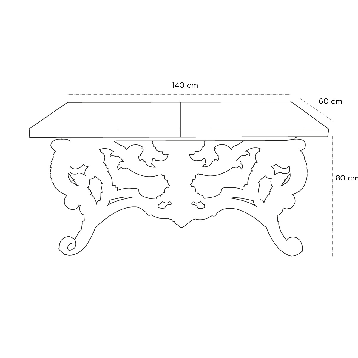 Product schematic Console Barok
