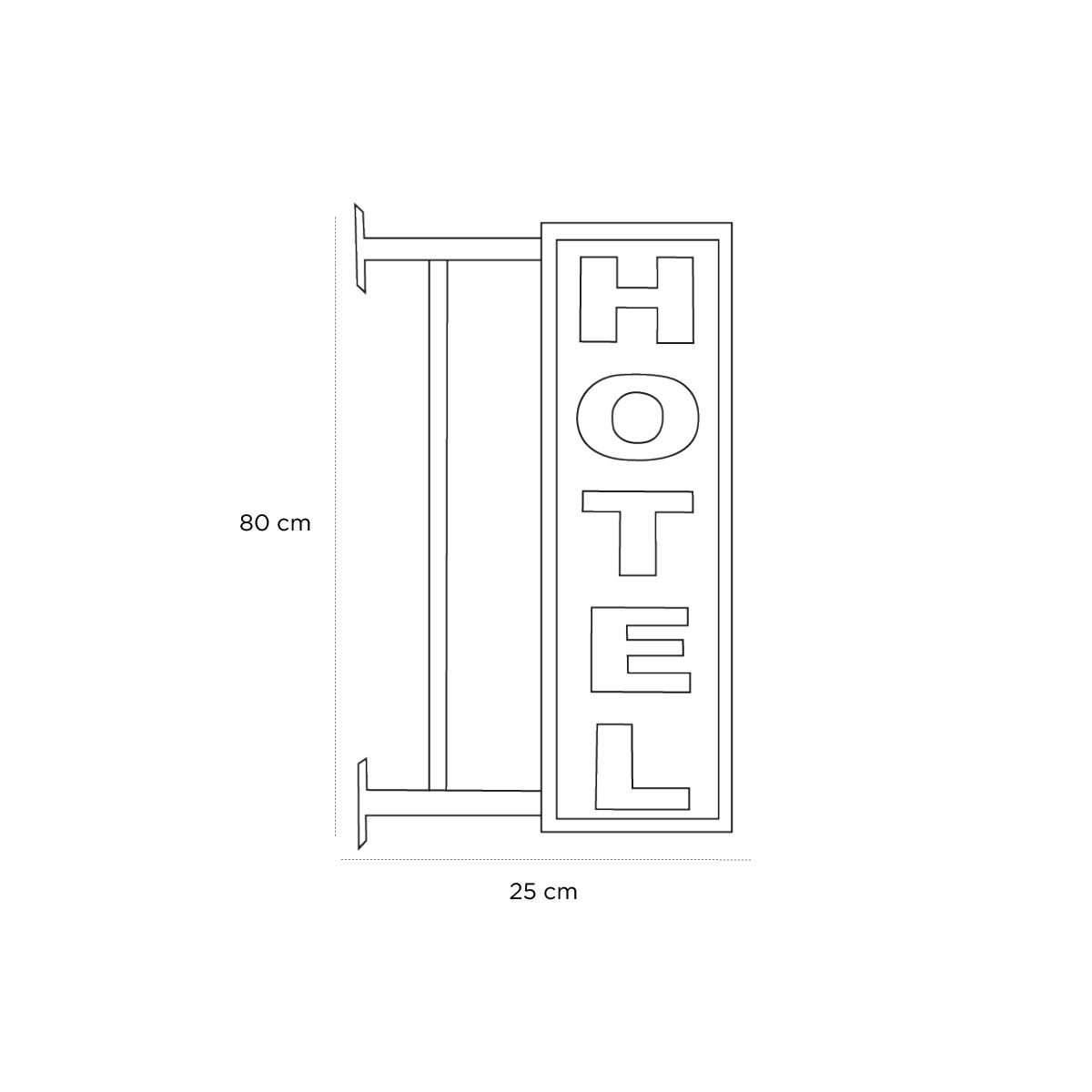 Product schematic Enseigne Lumineuse Hôtel