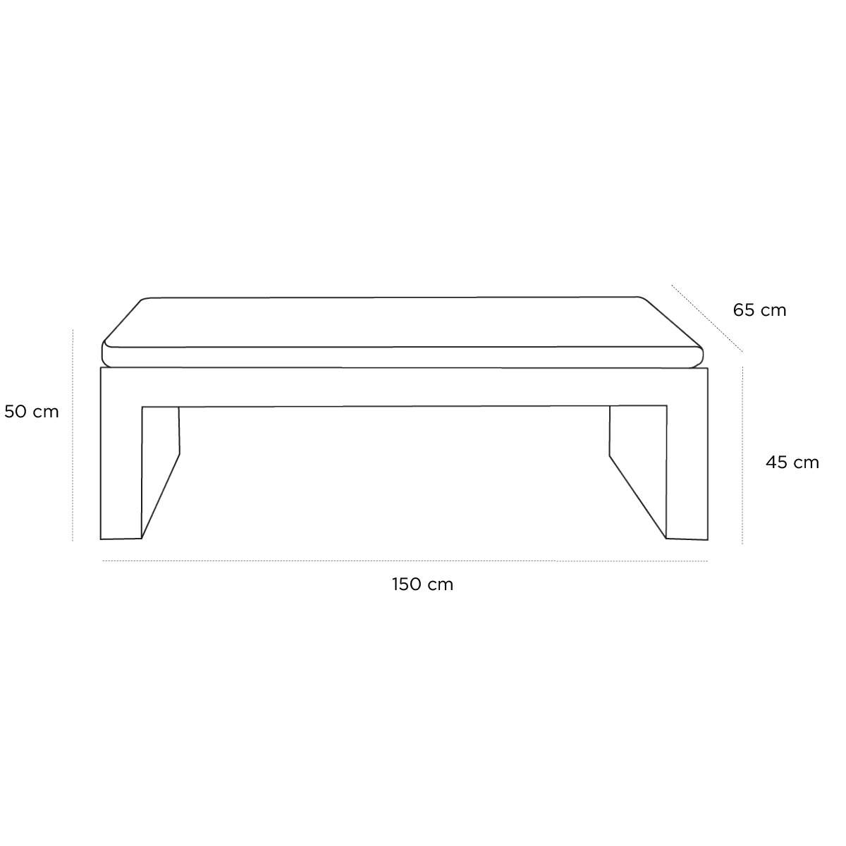 Schéma du produit Banc Mob XL