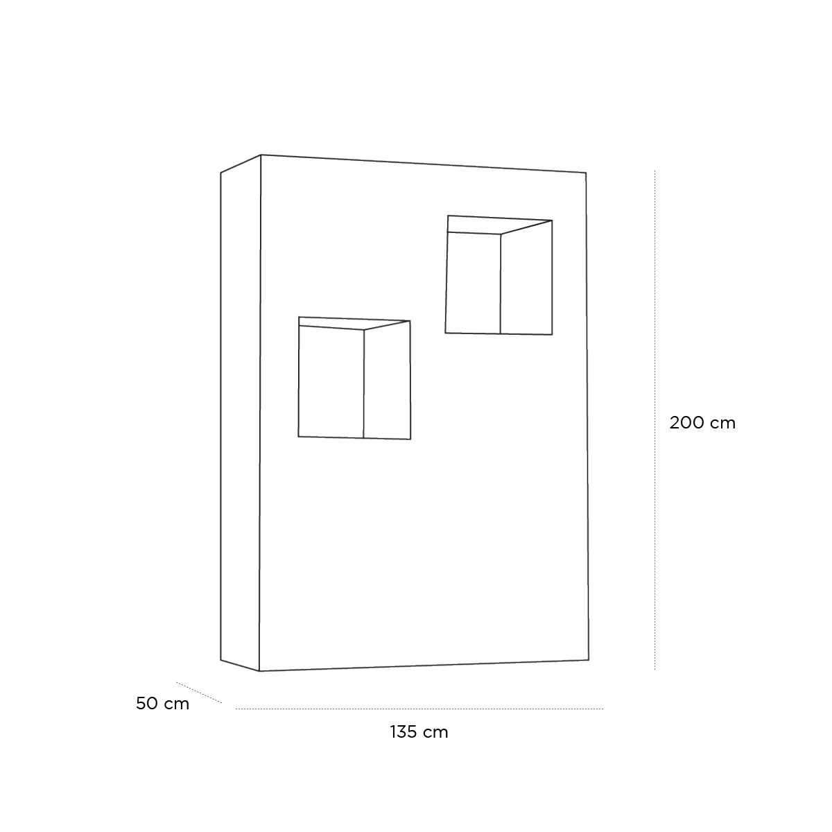 Product schematic Paravent Alcove Carré