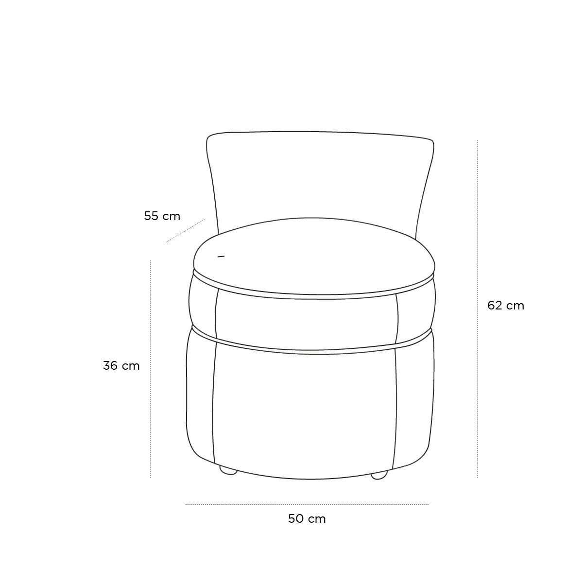 Product schematic Pouf Guinness