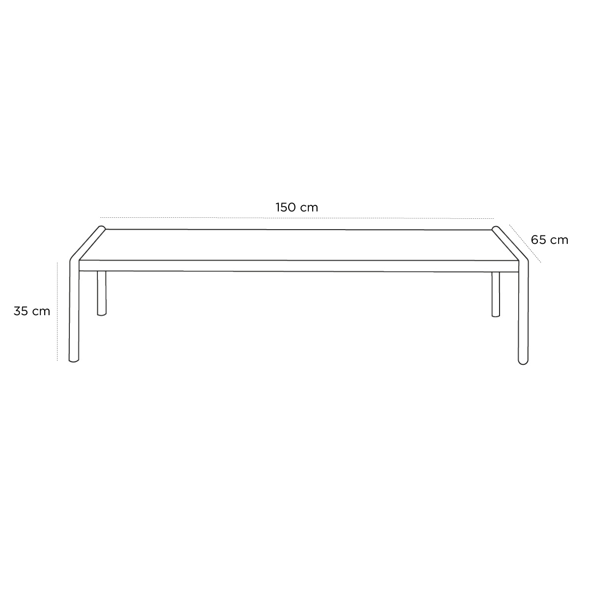 Product schematic Table basse Jack
