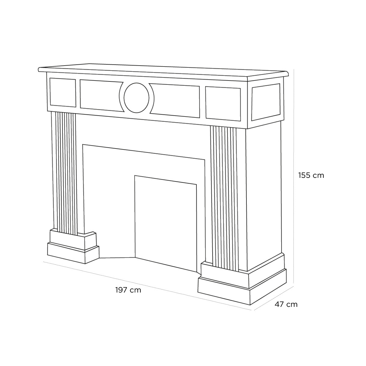 Product schematic Cheminée XL