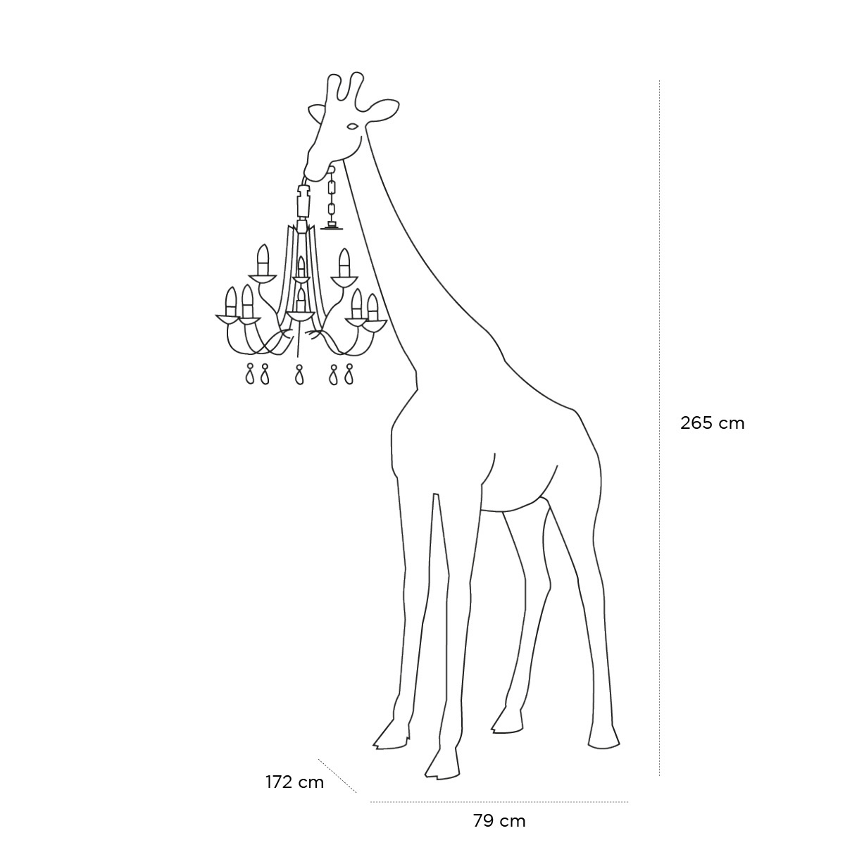 Product schematic Lampadaire Giraffe In Love
