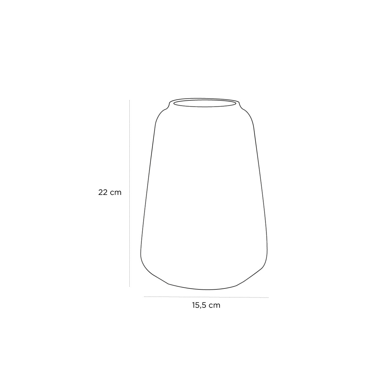 Product schematic Vase Ikare
