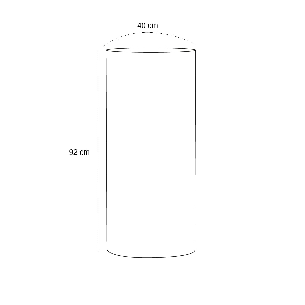 Product schematic Stèle Ronde 92