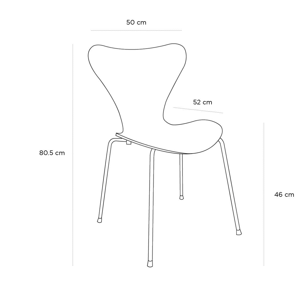 Product schematic Chaise Série 7