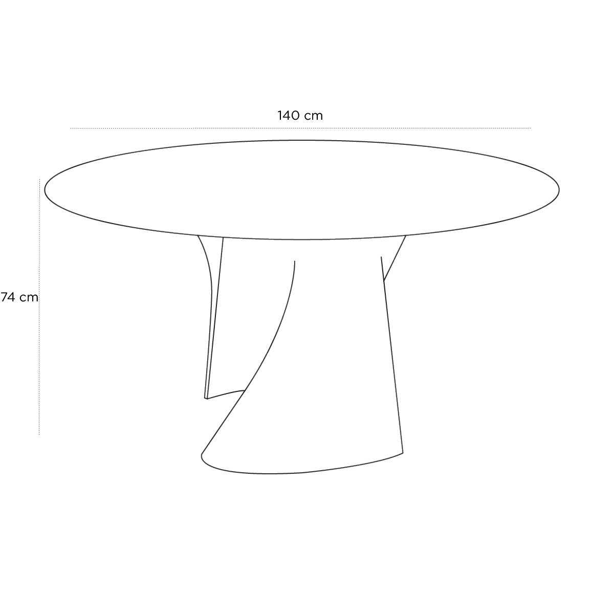 Product schematic Table Twist