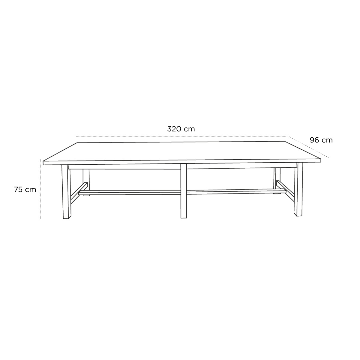 Schéma du produit Table Maubeuge