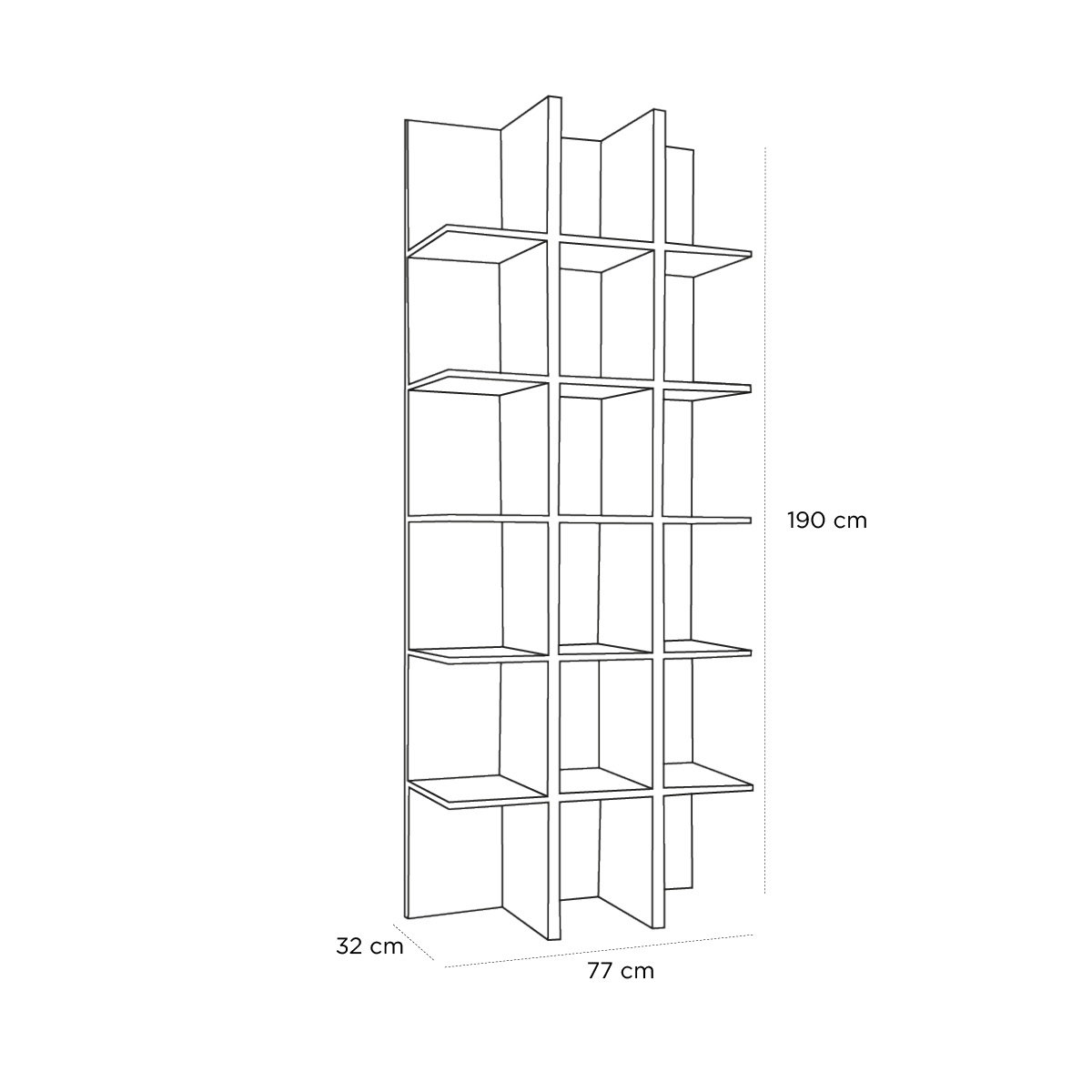 Product schematic Etagère Iceberg