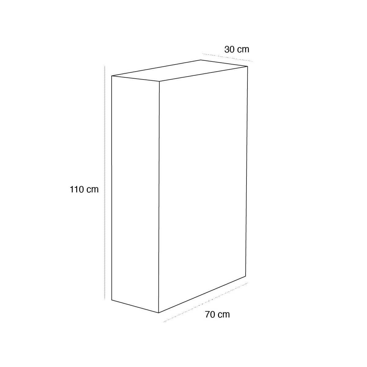Schéma du produit Stèle Le Pavé 110 x 70 x 30