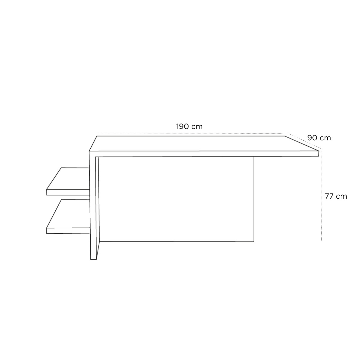 Product schematic Bureau Iceberg MM