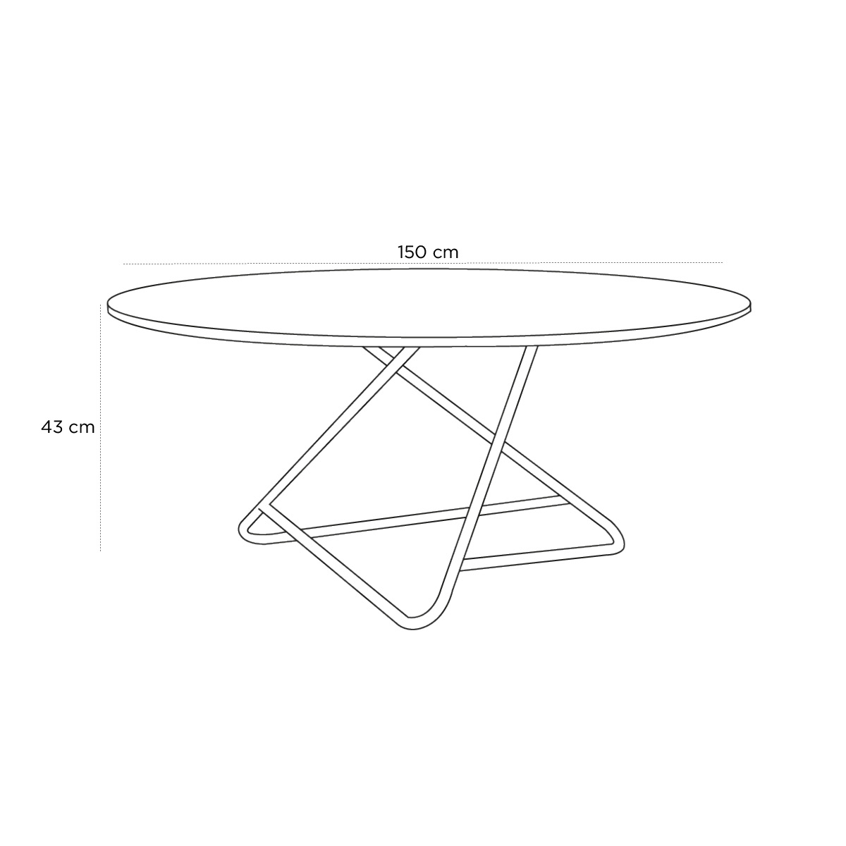 Product schematic Table basse Tribeca