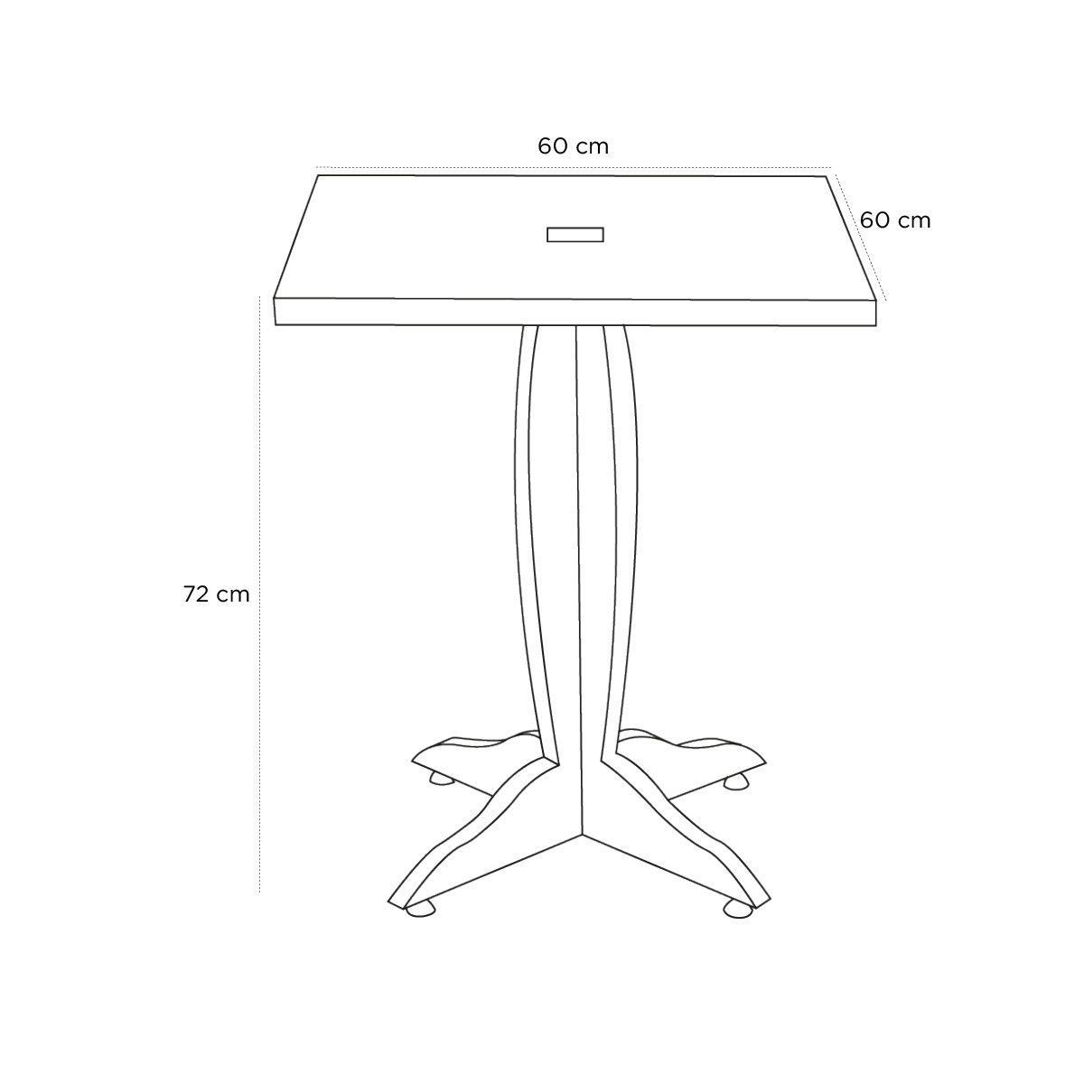 Product schematic Guéridon Marly Terrasse