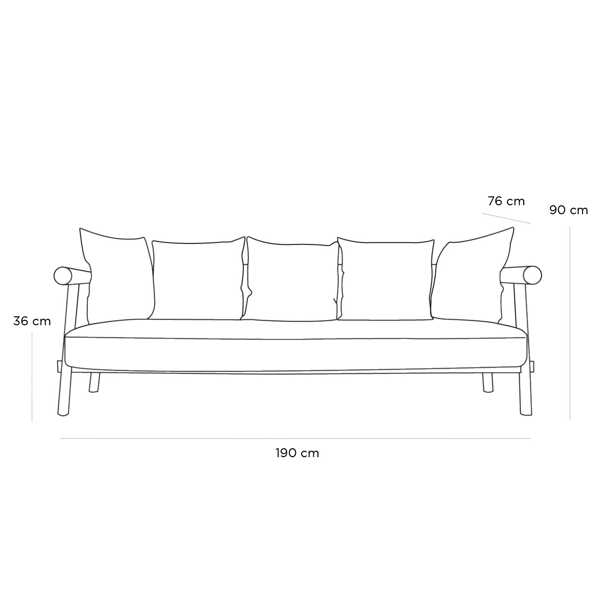 Product schematic Canapé Altay