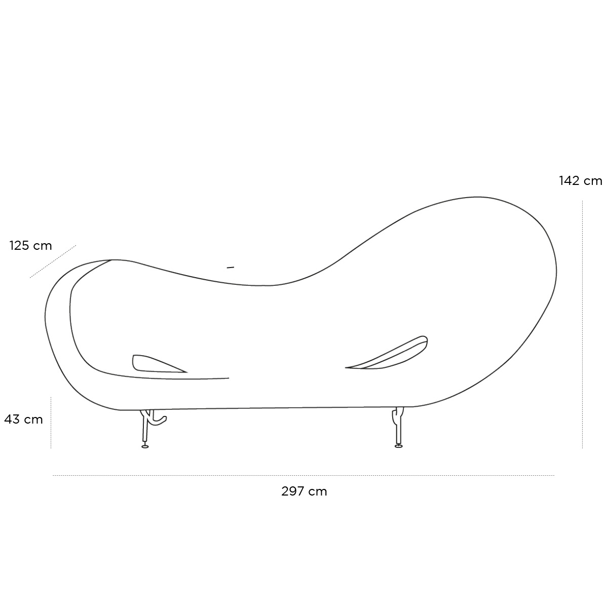 Product schematic Canapé Victoria