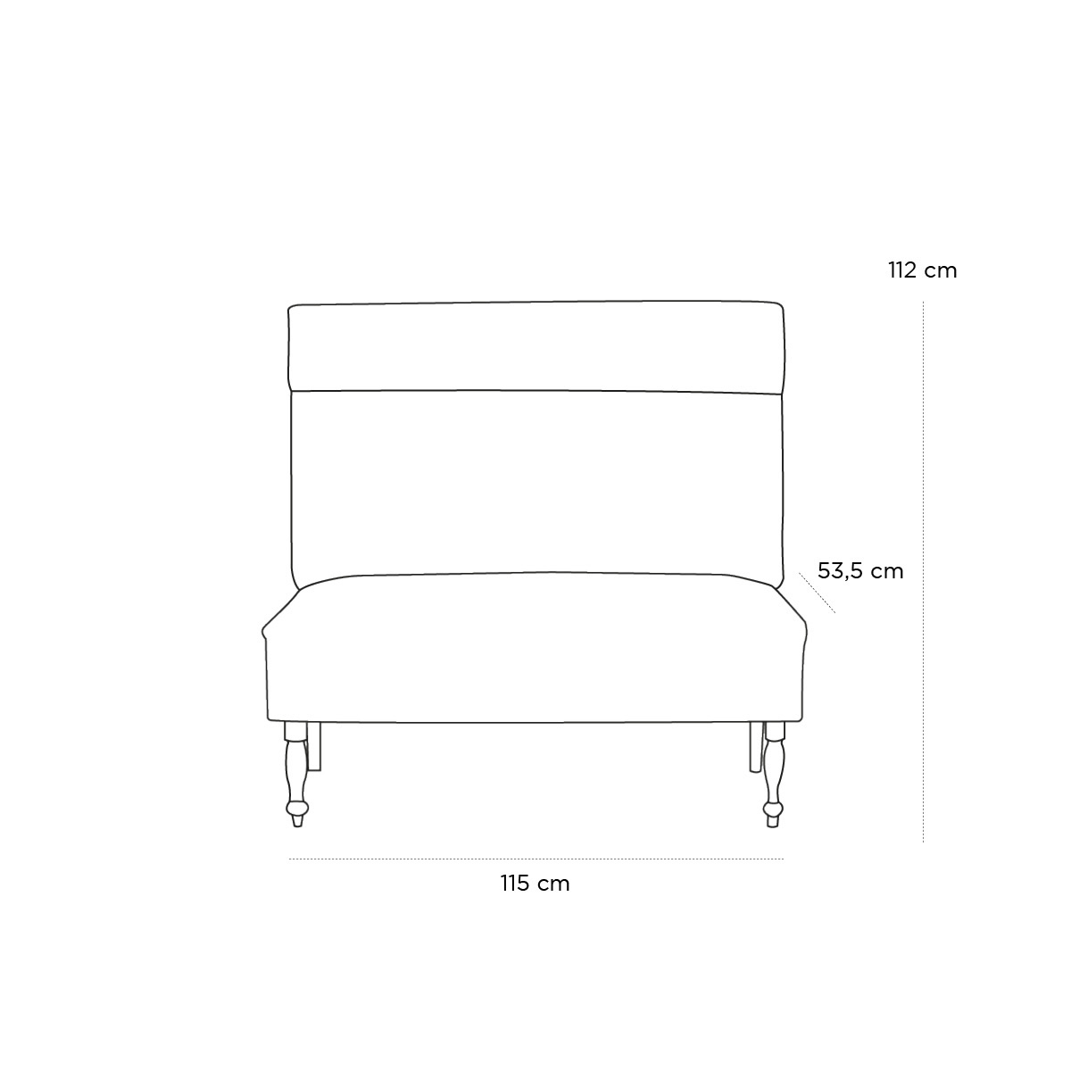 Product schematic Banquette Bistrot