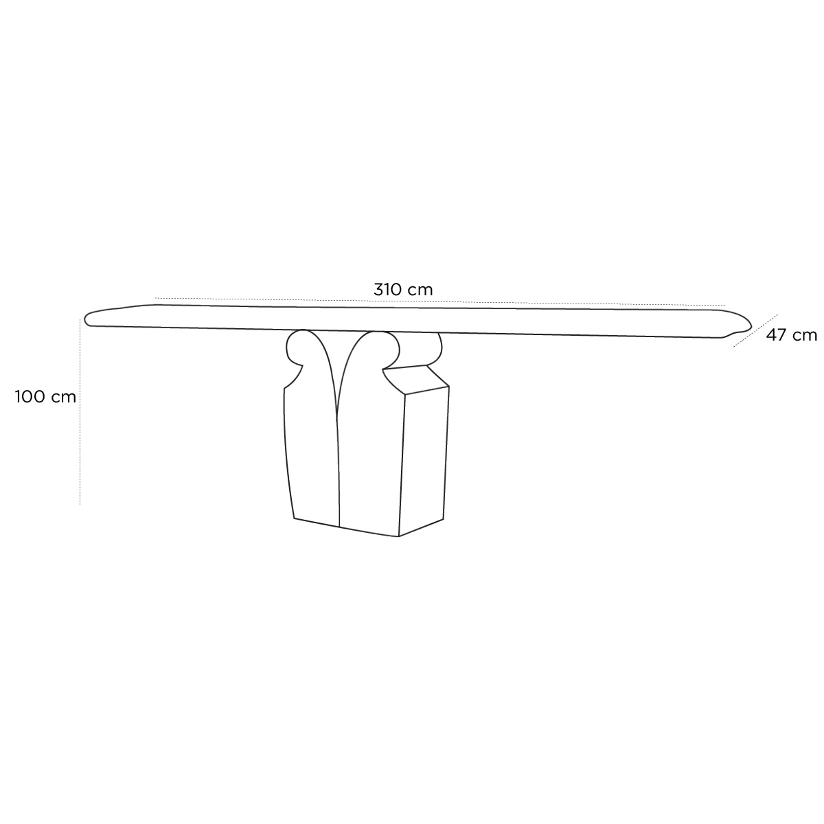 Product schematic Console Abel Seguin