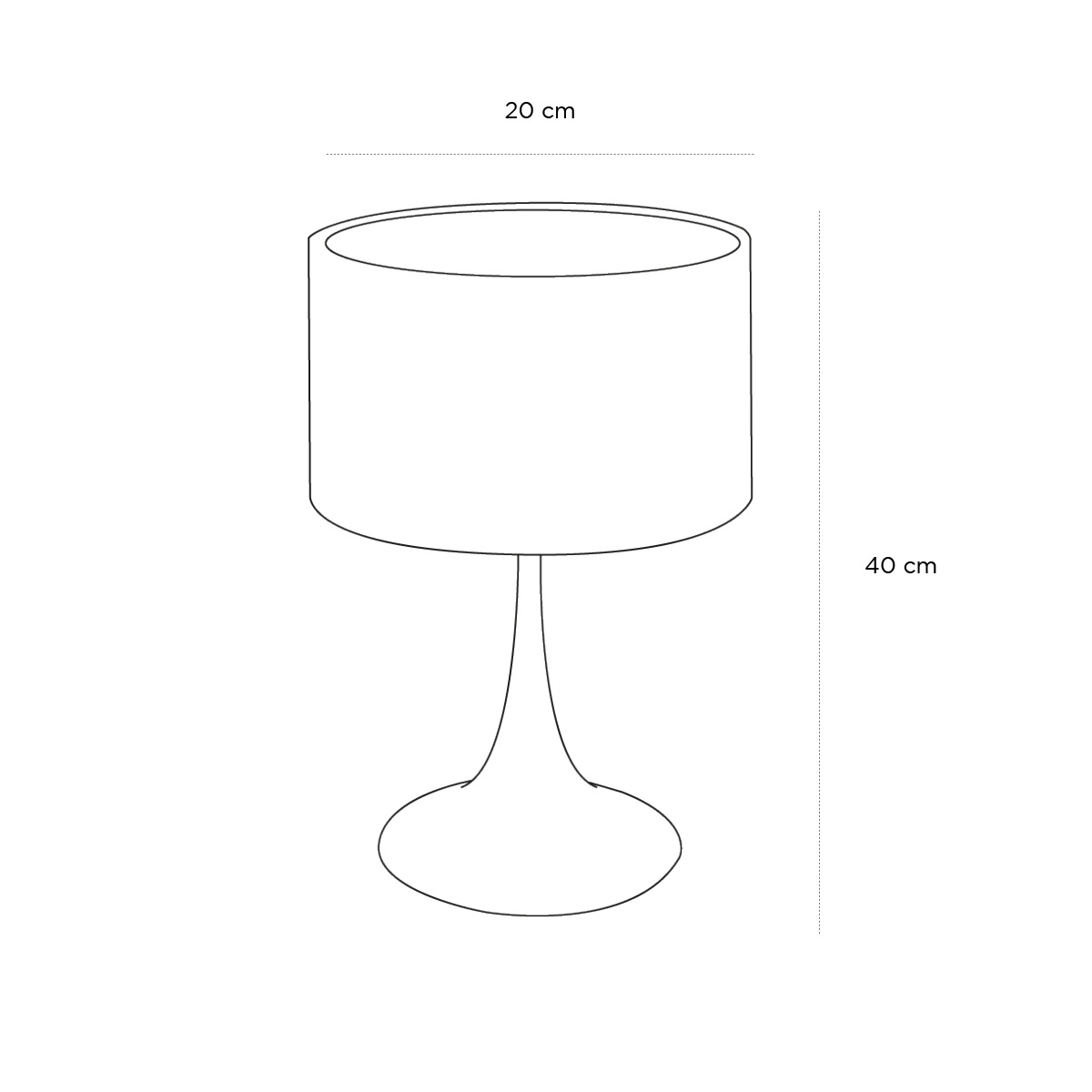 Product schematic Lampe Spun